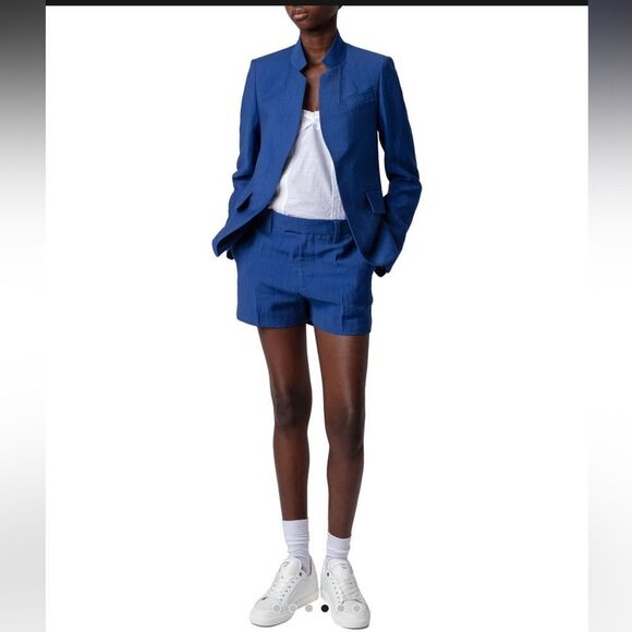 Zadig & Voltaire Please Tailleur Lin Linen-Blend Short NWT Size 40 - Picture 1 of 7